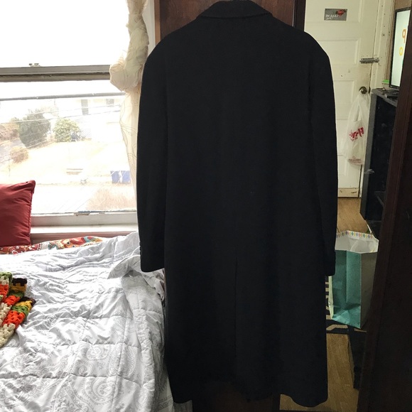 SOLD Kasper cashmere blend black men’s coat - Picture 4 of 4